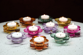 725677 | Bloomy thick flower tealight - purple | PTMD