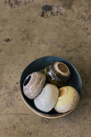 KST0283 | 70s ceramics: XS bowls, caramelized (set of 4) | HKliving - Medio oktober verwacht!