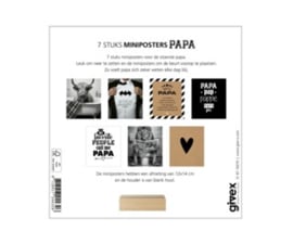 Doosje miniposters met houder - papa | Give-x