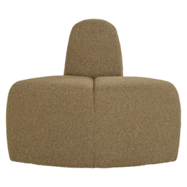 377901- GM | Mojo eetbank hoek rond rugleuning - boucle geelbruin | WOOOD