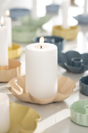 90143-27 | Candle holder f/pillar candle - flower coral sands | Ib Laursen 
