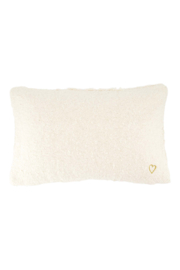 Kussen boucle geweven patroon 50x30cm - off white | Zusss - Binnenkort verwacht!