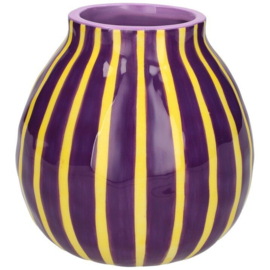 1206301014 | Artisan vaas - violet/yellow | Gift Company 