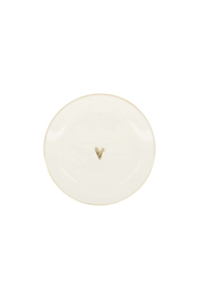 Wandbordje goud hartje - wit/goud | Zusss 