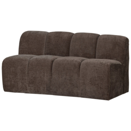 377462-B | Mojo eetbank met rugleuning 164cm - ribstof bruin | WOOOD