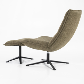  95594 | Fauteuil Marcus met voetenbank - groen baquer | Eleonora