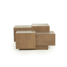 96387 | Salontafel Quinten vierkant - bruin | Eleonora