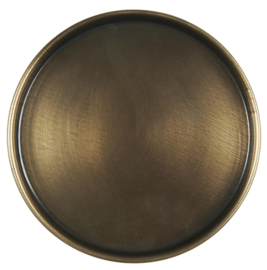 5714-17 | Candle tray w/edge Ø10,8 - antique brass | Ib Laursen