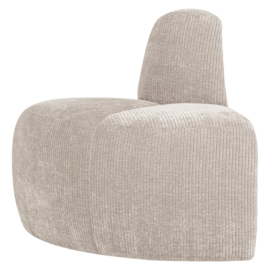 377901- E | Mojo eetbank hoek rond rugleuning - rib ecru | WOOOD