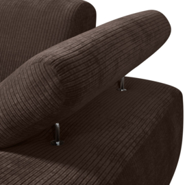 377459/60-B | Mojo chaise longue element (links of rechts) - ribstof bruin | WOOOD