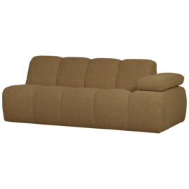 377456/7-GM | Mojo 2-zits element met arm (links of rechts) - bouclé geel/bruin melange | WOOOD