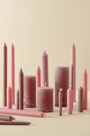78024-38 | Rustic candle - malva Ø:6.8 H:14 | Ib Laursen 