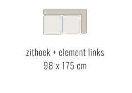 Zithoek + element links - AMARILLO 98x175 cm | Sevn