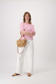 Rafia schoudertas met fringe - sahara | Zusss