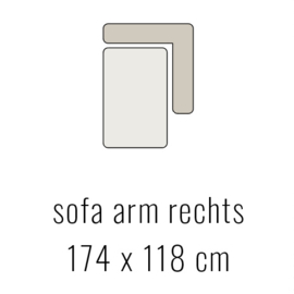 Sofa arm rechts - Tori 174x118 cm | Sevn