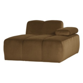 378459/60- VH | Mojo chaise longue element (links of rechts) - velvet honinggeel | WOOOD