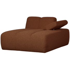 377459/60-RM | Mojo chaise longue element (links of rechts) - bouclé roestbruin melange | WOOOD