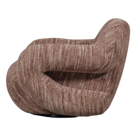 377484-R | Folke draaifauteuil - chenille oudroze melange | WOOOD