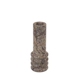 734807 | Bazil marble canlde holder L - moss green | PTMD