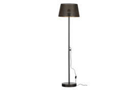 377282-Z | Kars vloerlamp - metaal zwart/antique brass | WOOOD Exclusive