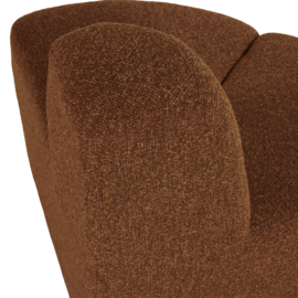 377901- RM | Mojo eetbank hoek rond rugleuning - boucle roestbruin | WOOOD