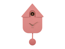 KA6094PI | Wall clock modern cuckoo Oro - rose tan | Karlsson by Present Time