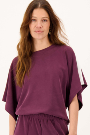 Top met vlindermouw - burgundy | Zusss