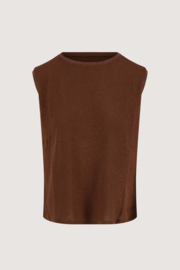  Singlet met lurex boord - bruin | Zusss 