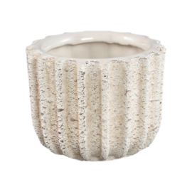 725450 | Ghada pot with lines XS - cream | PTMD