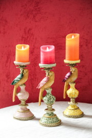 725157 | Brittani parrot candleholder - yellow | PTMD