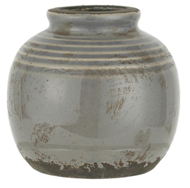 1352-18 | Vase mini w/grooves crackled surface | IB Laursen