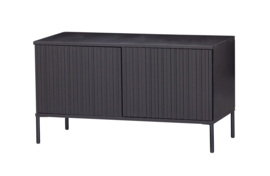 373472-Z | New Gravure - tv-meubel 100 cm - grenen zwart [fsc] | WOOOD Exclusive
