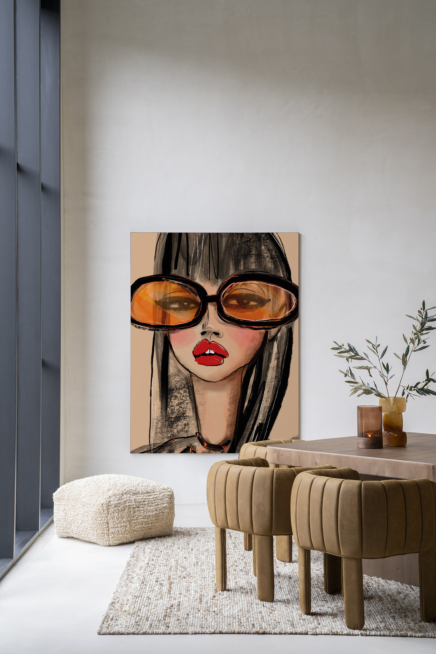 24065 | Wandkleed - Sunny Orange | Urban Cotton