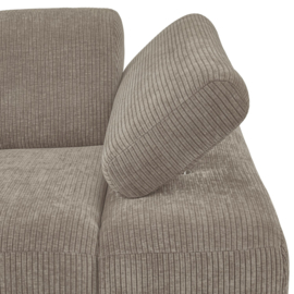 377452/3-D | Mojo 1-zits element met arm (links of rechts) - ribstof donkerzand | WOOOD