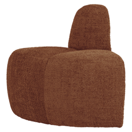 377901- WR | Mojo eetbank hoek rond rugleuning - wollig roestbruin | WOOOD