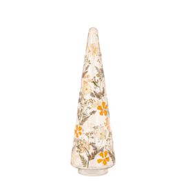 735973 | Ailla tree statue with dried flowers L - orange | PTMD