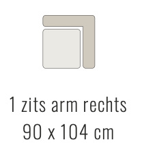 1 zits arm rechts - Denise 90x104 cm | Sevn