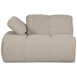 377452/3-EM | Mojo 1-zits element met arm (links of rechts) - bouclé beige melange | WOOOD