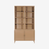 Vitrinekast Garland 4deurs. - Cappuccino | New Routz