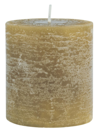 4175-03 | Rustic candle - mustard Ø:7 H:7.5 | Ib Laursen