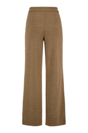 Broek met visgraat structuur - beige | Zusss