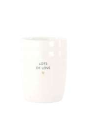 Koffiemok lots of love - wit/zwart/goud | Zusss 