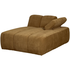 377459/60-H | Mojo chaise longue element (links of rechts) - ribstof honinggeel | WOOOD