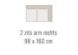 2-zits arm rechts - AMARILLO 98x160 cm | Sevn