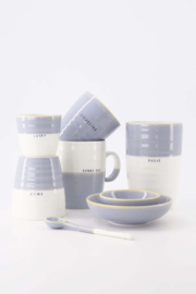 Koffiemok smile - wit/lichtblauw | Zusss