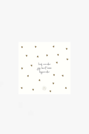 Servetten lief wonder hartjes 12,5x12,5cm - wit | Zusss
