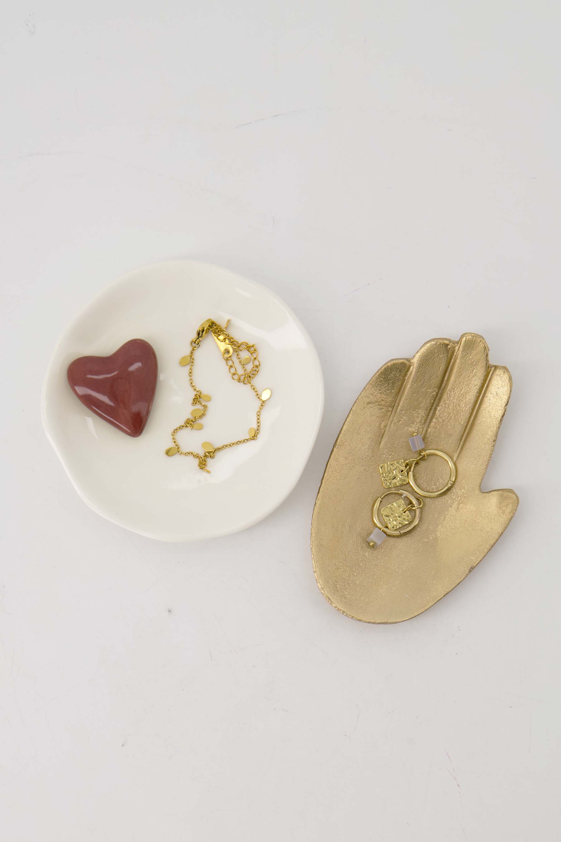 Schaaltje metaal hand - goud | Zusss