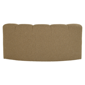 377902- GM | Mojo eetbank half ronde hoek met rugleuning - boucle geelbruin | WOOOD