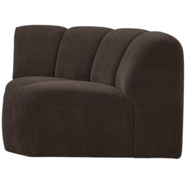 377458-B | Mojo hoekelement - ribstof bruin | WOOOD