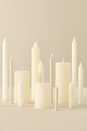 78023-01 | Rustic candle - cream Ø:6.8 H:10 | Ib Laursen 